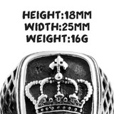 Noble Crown | 316L No Fade Stainless Steel Gold Silver Crown Hip Hop Rings