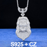 The Imperial | Solid Sterling Silver Moissanite Diamond Hip Hop Jesus Piece Pendant