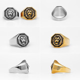 Lion King | 14k Gold Over No Fade Stainless Steel Alpha Lion Hip Hop Ring