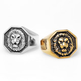 Lion King | 14k Gold Over No Fade Stainless Steel Alpha Lion Hip Hop Ring