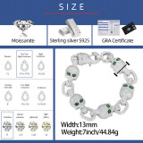Chilled Skull | Solid Sterling Silver Moissanite Diamond Iced Designer Hip Hop Link Bracelet