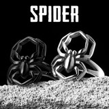 Spider | Solid No Fade Black Stainless Steel Men's Hip Hop Spider Rings