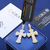 Baguette Luxury | Moissanite Diamond Solid Silver Hip Hop Cross Pendant 