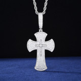 Baguette Luxury | Moissanite Diamond Solid Silver Hip Hop Cross Pendant 