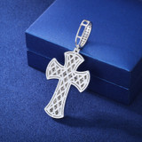 Baguette Luxury | Moissanite Diamond Solid Silver Hip Hop Cross Pendant 