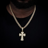 Baguette Luxury | Moissanite Diamond Solid Silver Hip Hop Cross Pendant 