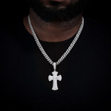 Baguette Luxury | Moissanite Diamond Solid Silver Hip Hop Cross Pendant 