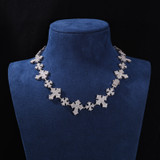Crossed Link | Solid 925 Sterling Silver Moissanite Diamond Cross Link Hip Hop Chain