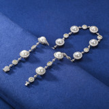 Pearl Sun | Moissanite Diamond Solid Sterling Silver Pearl Hip Hop Chain Necklace Bracelet Set
