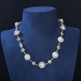 Pearl Sun | Moissanite Diamond Solid Sterling Silver Pearl Hip Hop Chain Necklace Bracelet Set