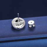 Black Moon | Solid Silver Moissanite Diamond Iced Blinged Out 925 Stud Earrings