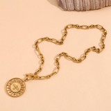 18k Gold Stainless Steel Waterproof Divine Freedom Bird Pendant Necklace