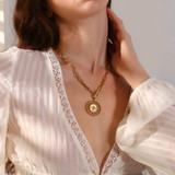 18k Gold Stainless Steel Waterproof Divine Freedom Bird Pendant Necklace
