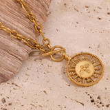 18k Gold Stainless Steel Waterproof Divine Freedom Bird Pendant Necklace