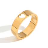 Ladies Lovers Friends 18k Gold Waterproof Stainless Steel Twp Piece Puzzle Ring