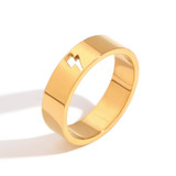 Ladies Lovers Friends 18k Gold Waterproof Stainless Steel Twp Piece Puzzle Ring
