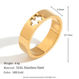 Ladies Lovers Friends 18k Gold Waterproof Stainless Steel Twp Piece Puzzle Ring