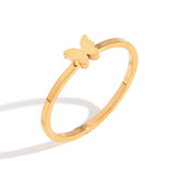 Ladies Lovers Friends 18k Gold Waterproof Stainless Steel Twp Piece Puzzle Ring