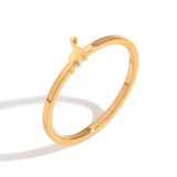 Ladies Lovers Friends 18k Gold Waterproof Stainless Steel Twp Piece Puzzle Ring