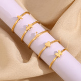 Ladies Lovers Friends 18k Gold Waterproof Stainless Steel Twp Piece Puzzle Ring