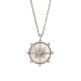 Ladies Natural Shell North Star 18k Gold Waterproof Stainless Steel Pendant Necklace