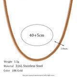 Ladies 18k Gold Waterproof Stainless Steel Foxtail Necklace Ankle Anklet Bracelet Jewelry Set