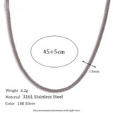 Ladies 18k Gold Waterproof Stainless Steel Foxtail Necklace Ankle Anklet Bracelet Jewelry Set