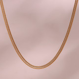 Ladies 18k Gold Waterproof Stainless Steel Foxtail Necklace Ankle Anklet Bracelet Jewelry Set