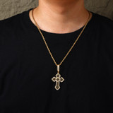 Cross Of Peace | Moissanite Diamond Solid Sterling Silver Black VVS Hip Hop Cross Pendant