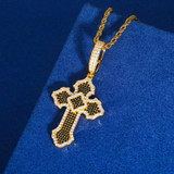 Cross Of Peace | Moissanite Diamond Solid Sterling Silver Black VVS Hip Hop Cross Pendant