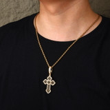 Cross Of Peace | Moissanite Diamond Solid Sterling Silver Black VVS Hip Hop Cross Pendant