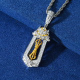 The Vajra | D VVS1 Moissanite Diamond Ancient Tibetan Buddhist 925 Silver Pendant