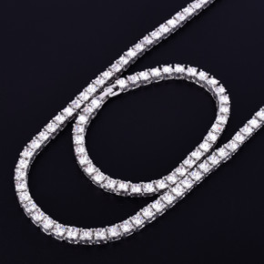 1 Row 5mm VVS Simulate Diamond Hip Hop Tennis Chain 