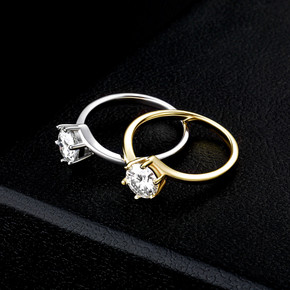 Ladies 1ct D Color VVS1 Moissanite Diamond .925 Sterling Silver Bling Bling Rings Ladies 1ct D Color VVS1 Moissanite Diamond .925 Sterling Silver Bling Bling Rings