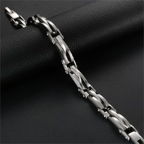 No Fade Mens Stainless Steel Designer Cut Quality Street Wear Casual Bracelets