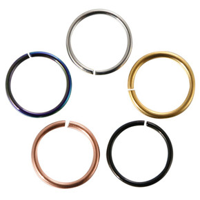 5 Piece Ladies Simple Ear Nose Piercing Mini Hoop Stainless Steel Earrings