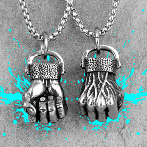 Angry Fist | Mens Street Wear Hip Hop No Fade Stainless Steel Fist Pendant