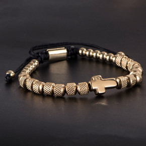 Opulent Eternal Cross | 316L Stainless Steel Luxury Cross Beaded Bracelet Opulent Eternal Cross | 316L Stainless Steel Luxury Cross Beaded Bracelet
