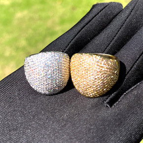 The IcedDome | VVS Diamond CZ Iced Dome 4 Prong Set Blinged Out Rings The IcedDome | VVS Diamond CZ Iced Dome 4 Prong Set Blinged Out Rings