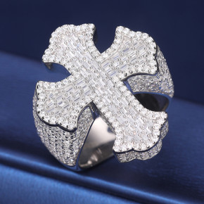 Radiant Faith | 925 Diamond Moissanite Solid Silver Baguette Iced Blinged Out Rings