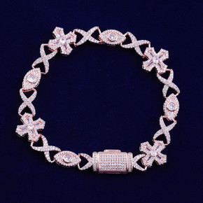 Infinity Eternal | VVS Diamond CZ Cross All Seeing Eye Infinite Lino Bling Bracelet