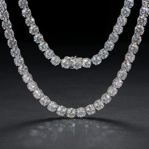 Moon Rocks | 10mm Moissanite Diamond Iced Blinged Out Tennis Link  Chain Bracelets