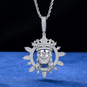 The I Am Glorified | Moissanite Diamond Iced Blinged Out Jesus Piece Hip Hop Pendant