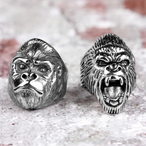 The Gorilla | 316L No Fade Stainless Steel Men Hip Hop Apeshit Streetwear Rings