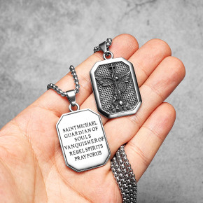 Divine Protection Collection | 316L No Fade Stainless Steel Arch Angel St.Michael Amulet Divine Protection Collection | 316L No Fade Stainless Steel Arch Angel St.Michael Amulet