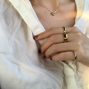 Knuckle Rings | Tarnish Free 2mm 4mm 6mm Stainless Steel 18K Gold Plated Ring