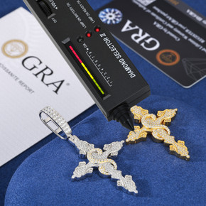 Serenity Cross | S925 Silver Moissanite Diamond Cross Of Peace Hip Hop Pendant Necklace Serenity Cross | S925 Silver Moissanite Diamond Cross Of Peace Hip Hop Pendant Necklace