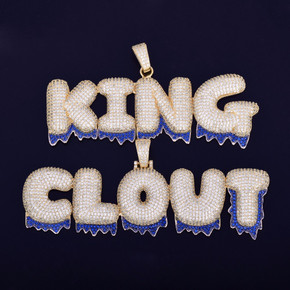 18k Gold Bling Custom Name Hip Hop Pendant