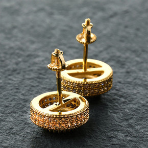 Hip Hop AAA Micro Pave Flooded Ice Bling Stud 14k Gold Silver Rose Gold Earrings Hip Hop AAA Micro Pave Flooded Ice Bling Stud 14k Gold Silver Rose Gold Earrings