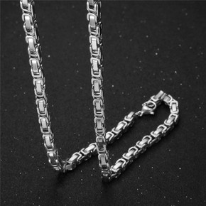 Mens Stainless Steel Byzantine Choker Sizes No Fade Vintage Hip Hop Chain Necklace